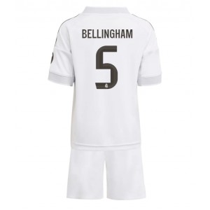 Fotbalové Dres Real Madrid Jude Bellingham #5 Dětské Domácí Oblečení 2025-26 Krátký Rukáv (+ trenýrky)